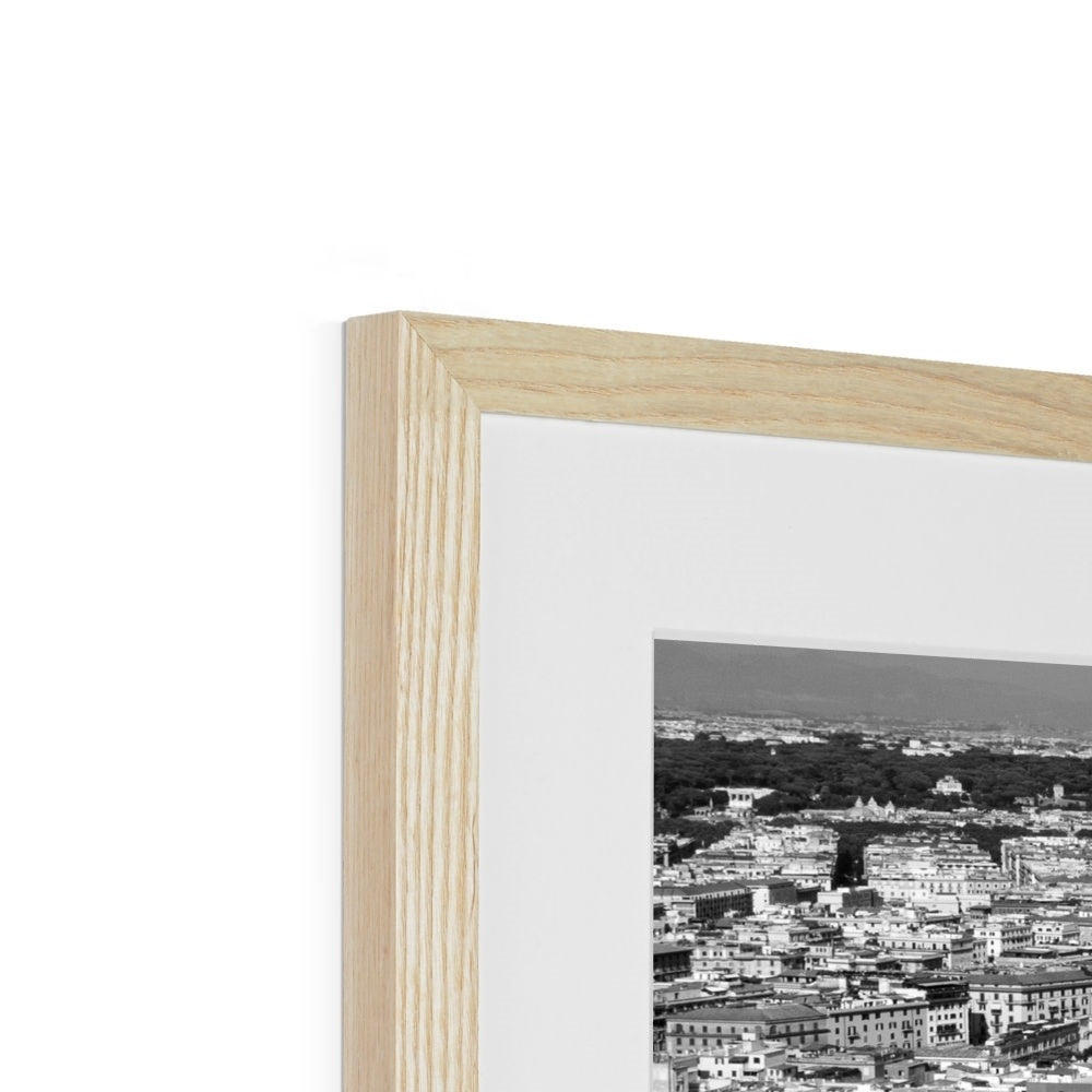 View of St Peter's Square from the dome of St. Peter's Basilica. Vatican City, Rome, Italy. Framed & Mounted Print
