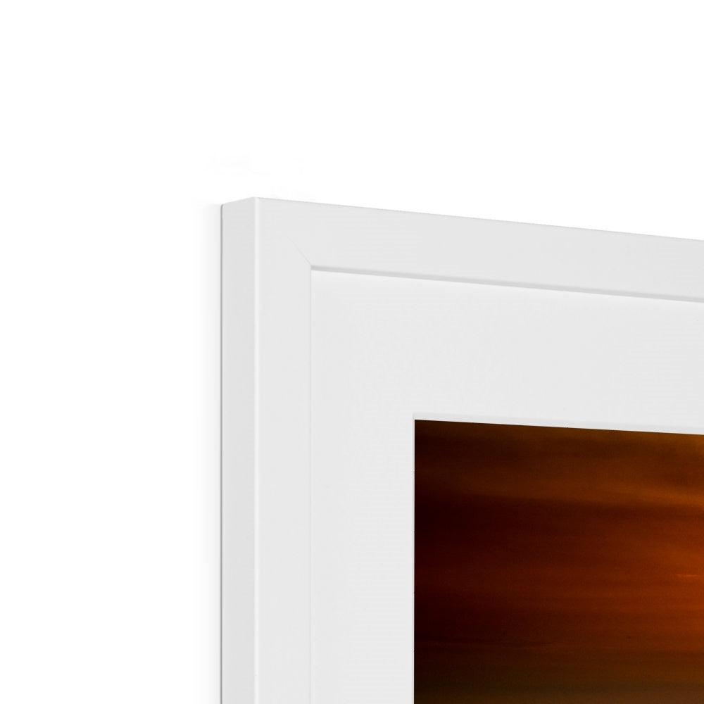 Ponte Vecchio at sunset and the river Arno. Florence, Italy. Framed & Mounted Print