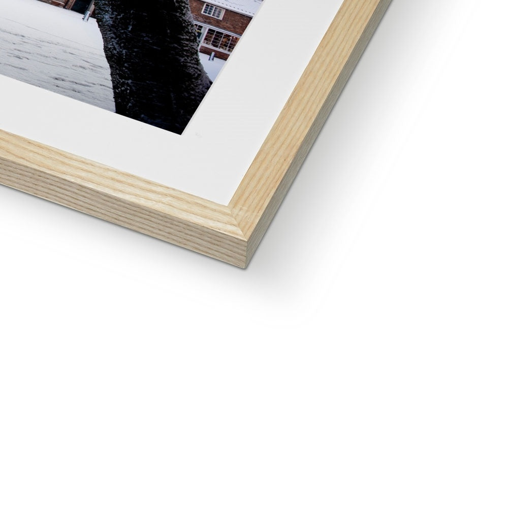 St Williams College York in snow. UK Framed & Mounted Print