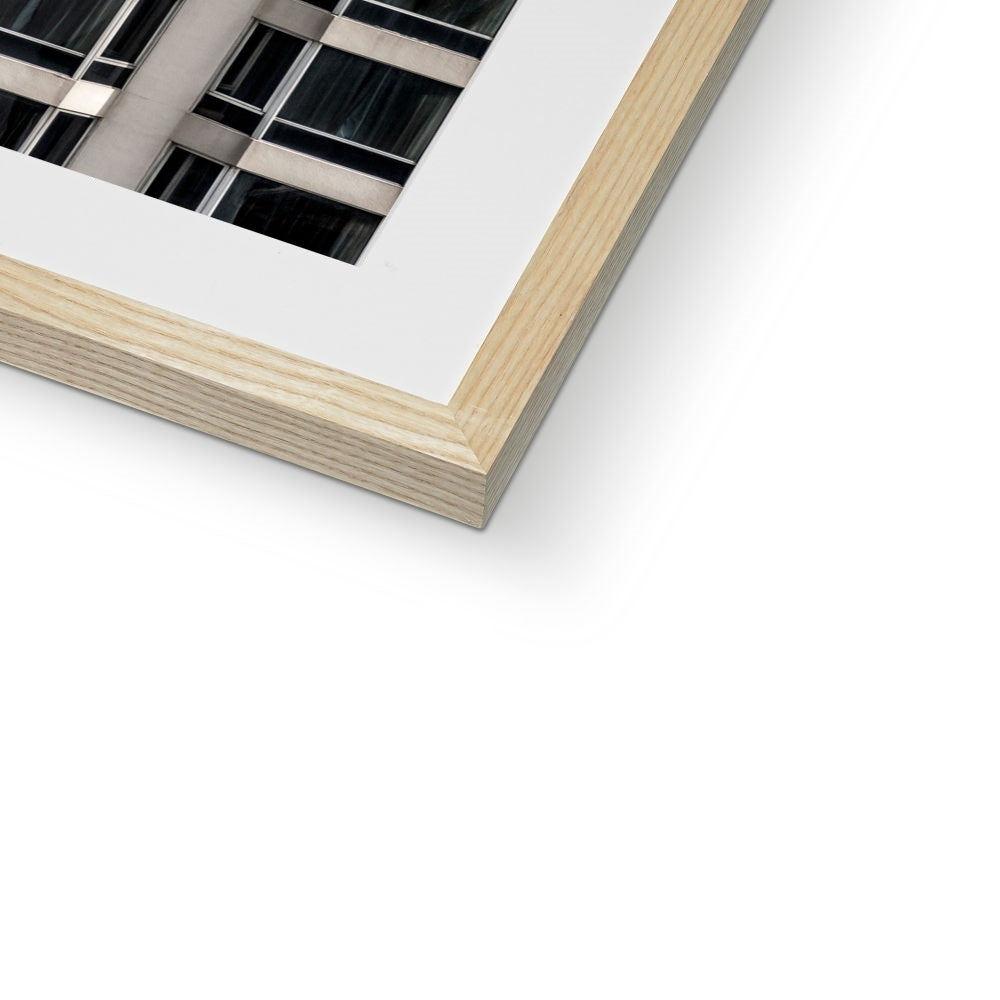 Geometric patterns of a modern urban high-rise facade Framed & Mounted Print