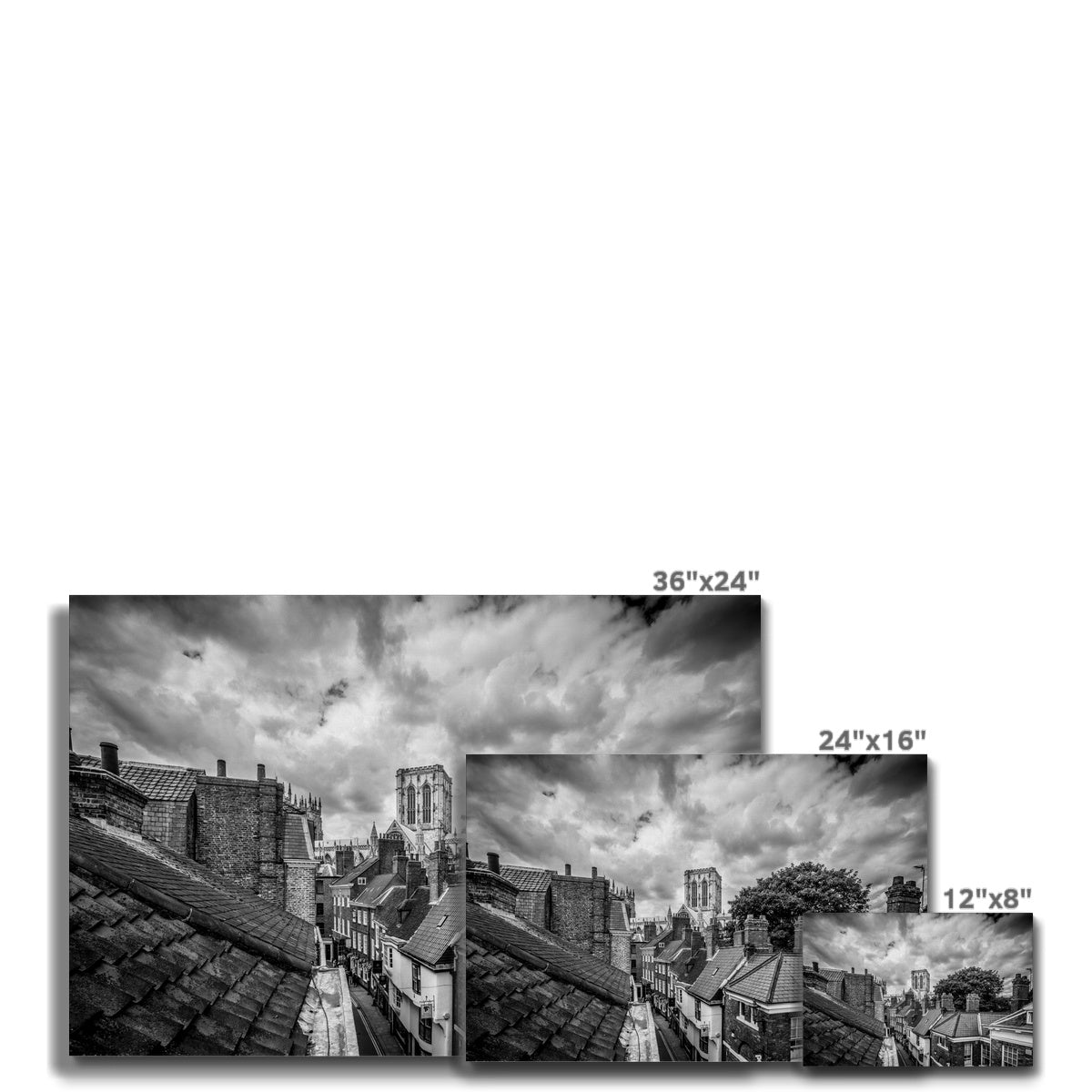 York Minster and rooftops Canvas