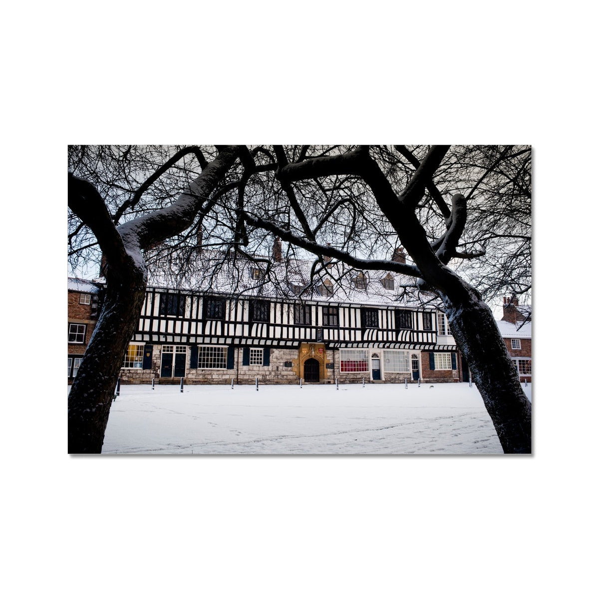 St Williams College York in snow. UK Fine Art Print