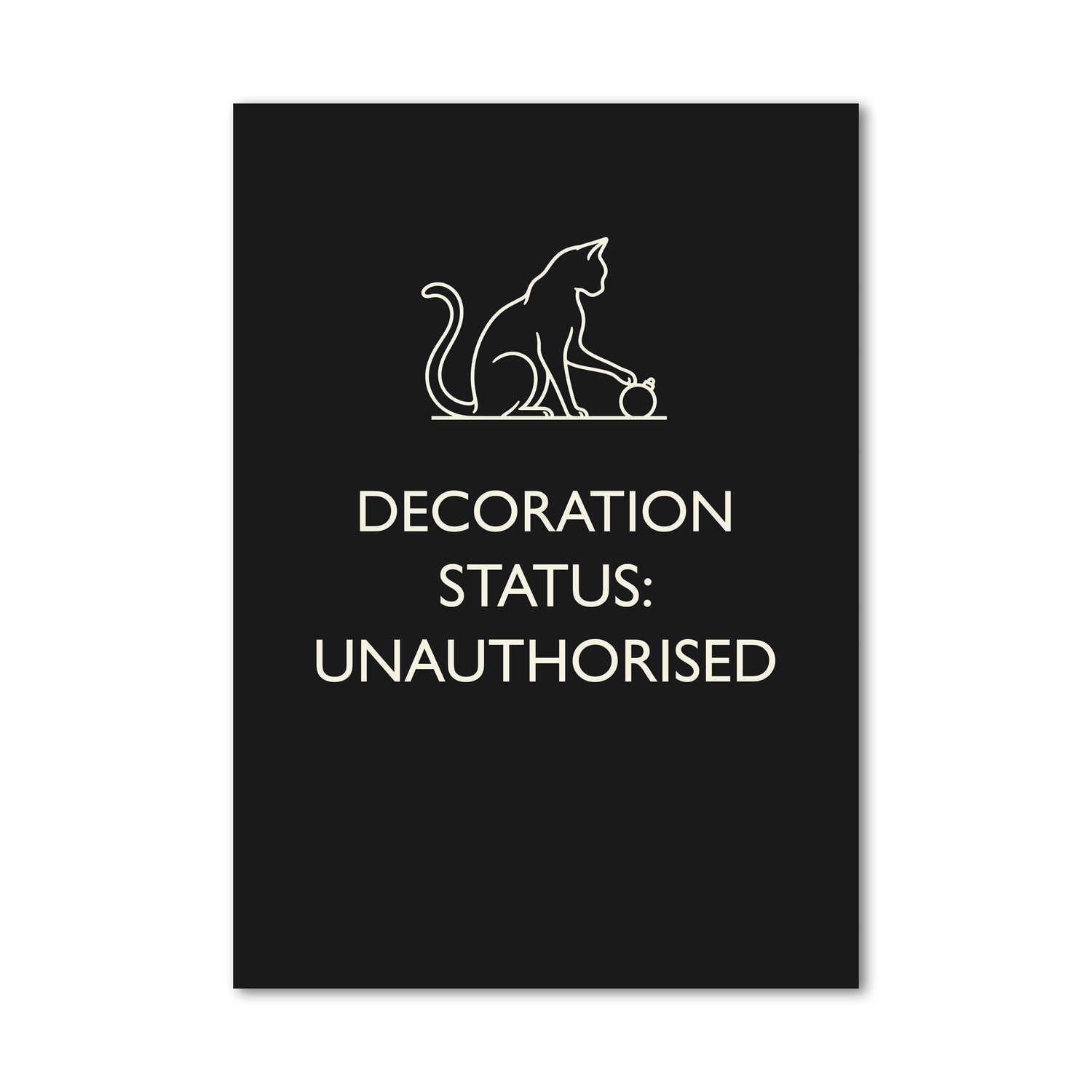 DECORATION STATUS UNAUTHORISED Wall Art Poster