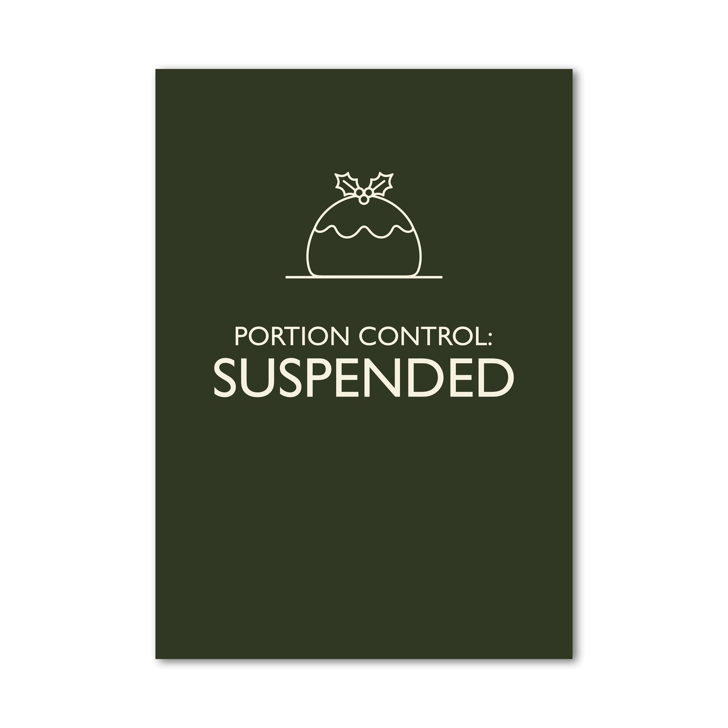PORTION CONTROL SUSPENDED Wall Art Poster