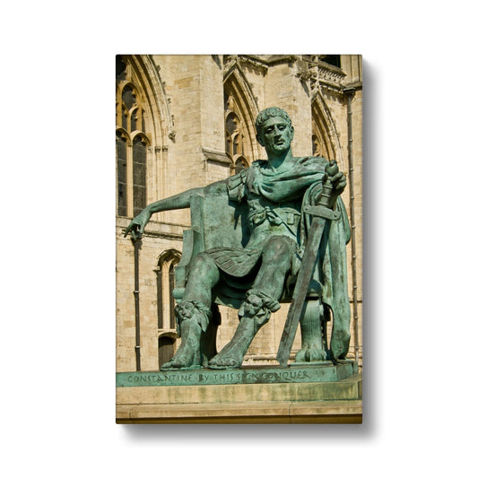 Statue of Constantine the Great, Minster Yard, York, North Yorkshire, UK Canvas