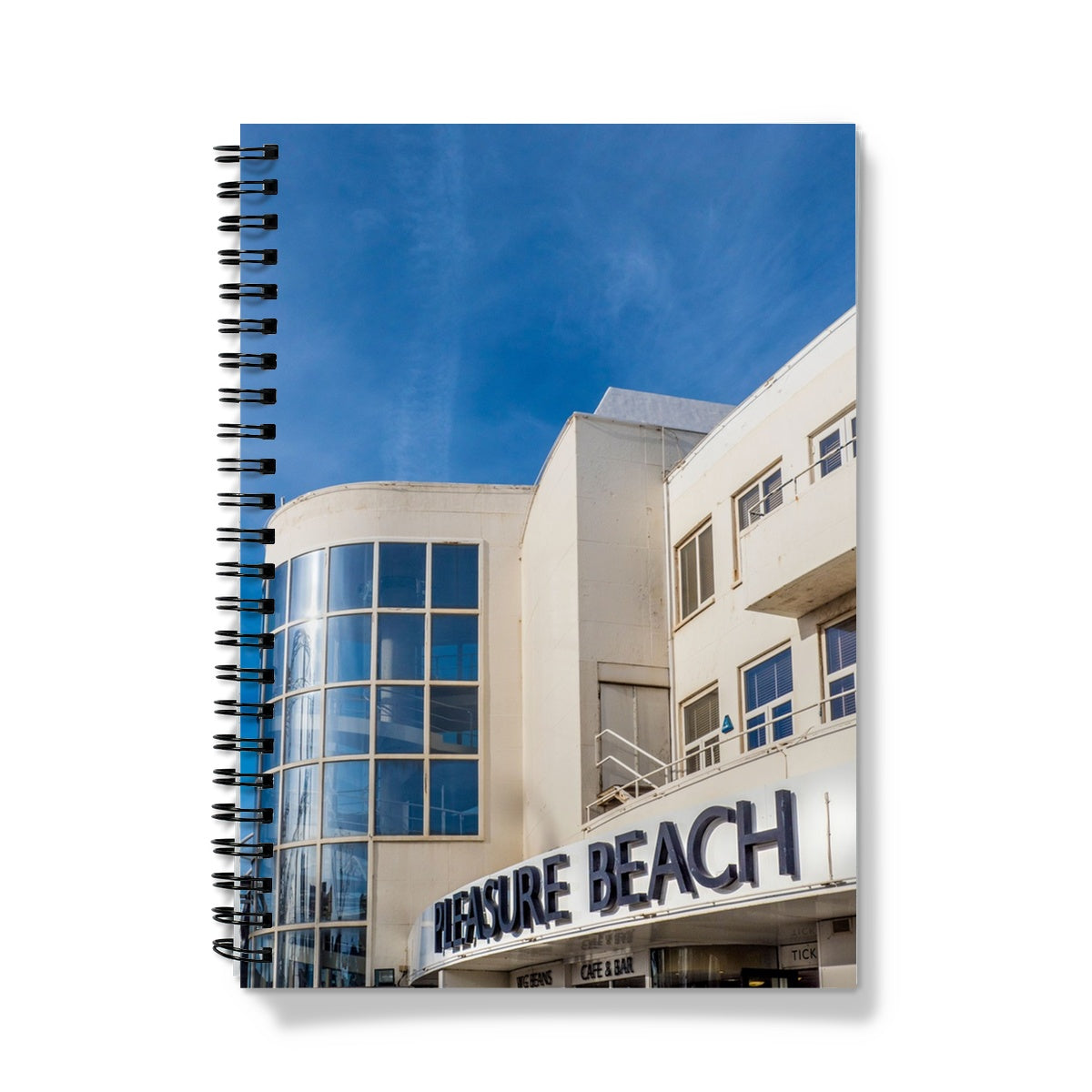 Art Deco exterior of Blackpool Pleasure Beach. UK. Notebook