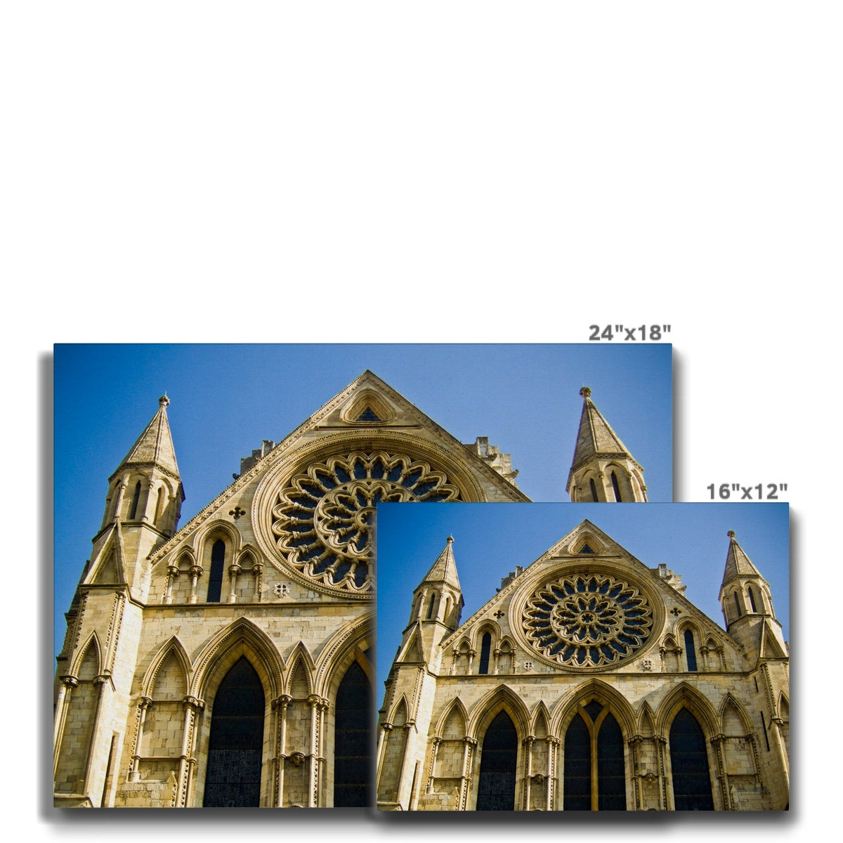 Rose window and South façade of York Minster, North Yorkshire, UK Canvas