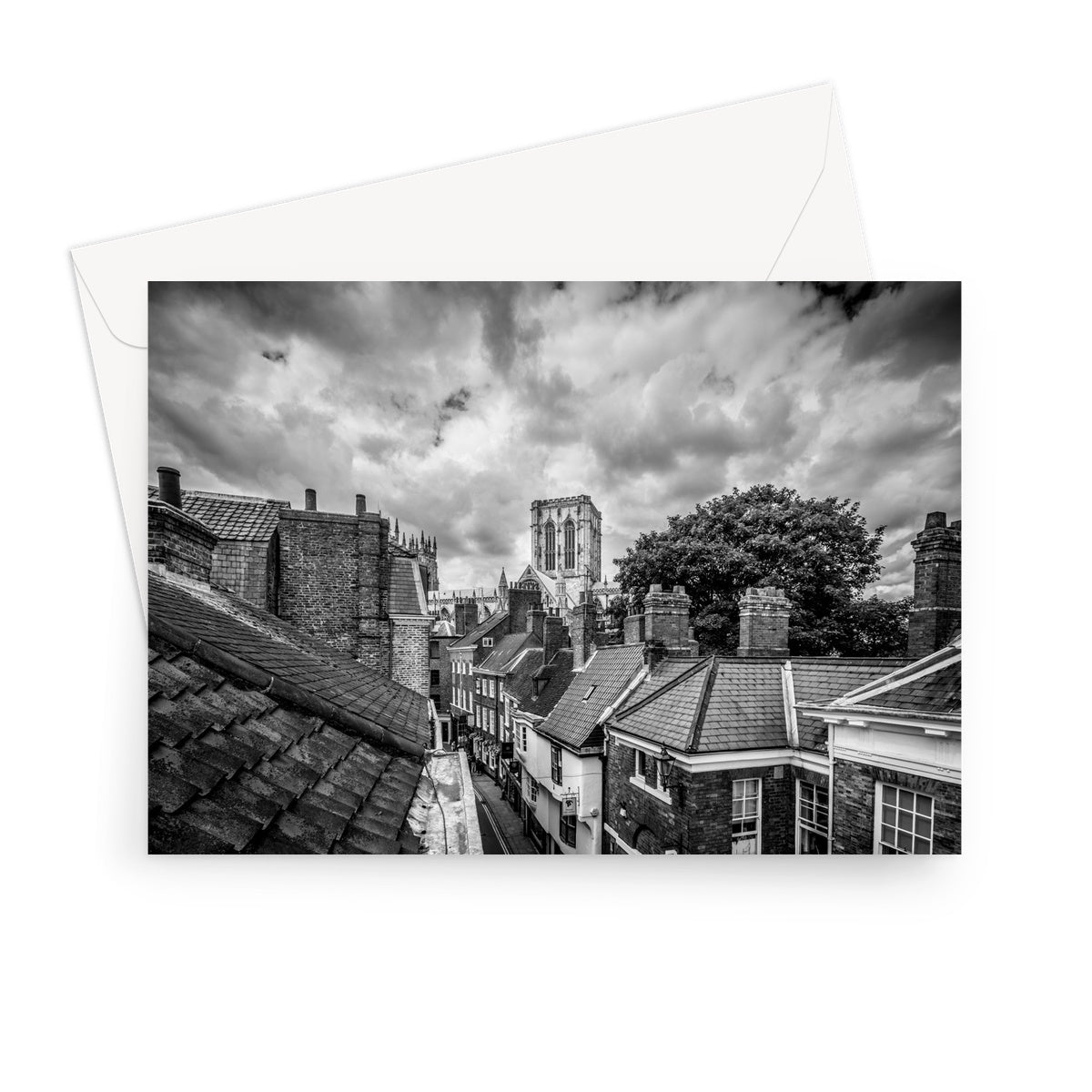 York Minster and rooftops Greeting Card