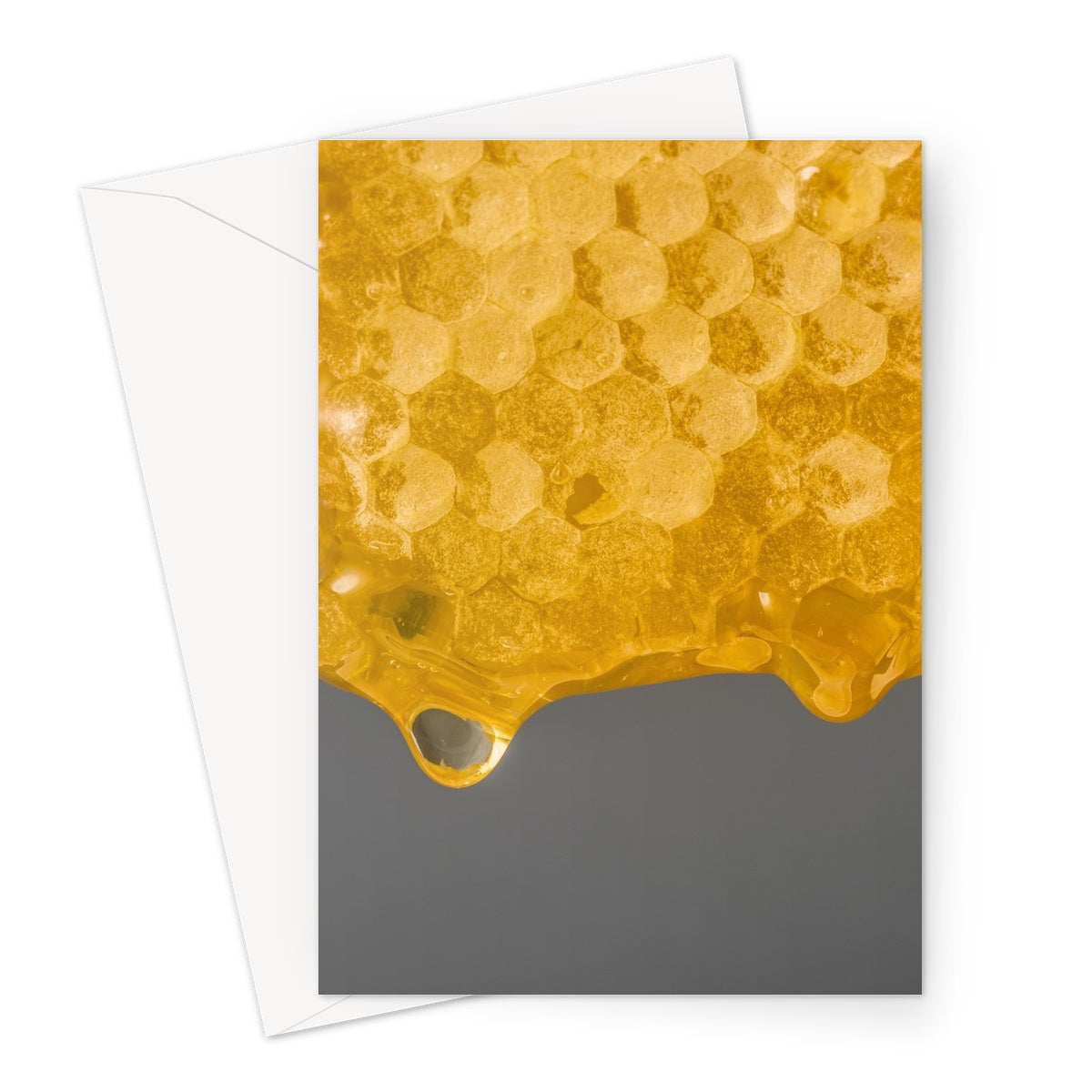 Natural honeycomb full of honey Greeting Card