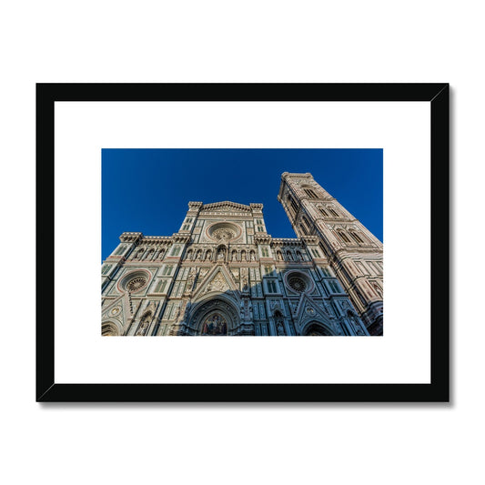West façade of Florence Cathedral bell tower. Florence, Italy. Framed & Mounted Print