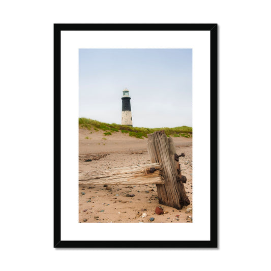 Lighthouse at Spurn Point, Humberside. UK. Framed & Mounted Print