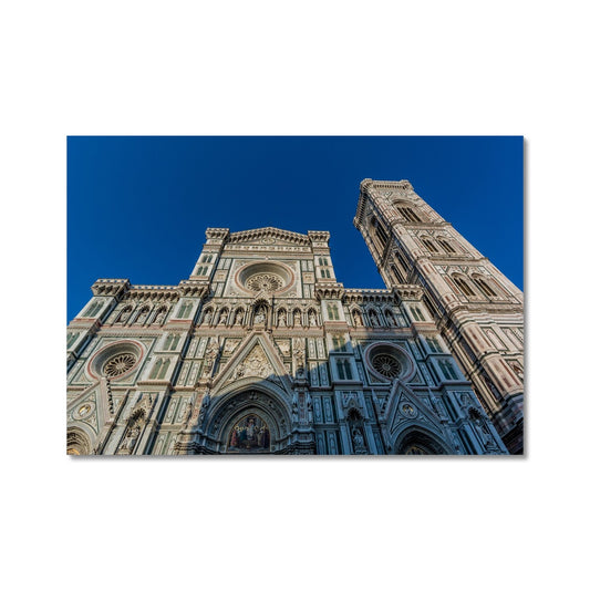 West façade of Florence Cathedral bell tower. Florence, Italy. Fine Art Print