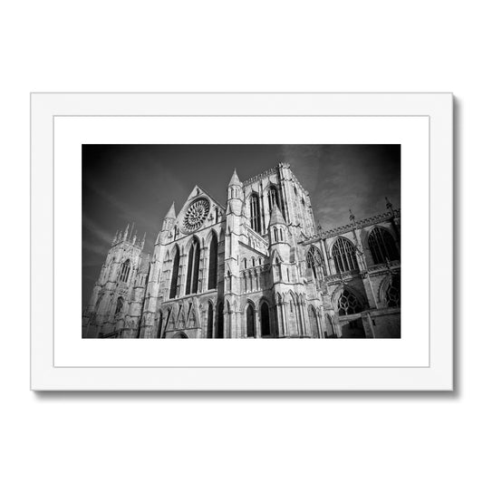 Rose Window in the South Front of York Minster Framed & Mounted Print