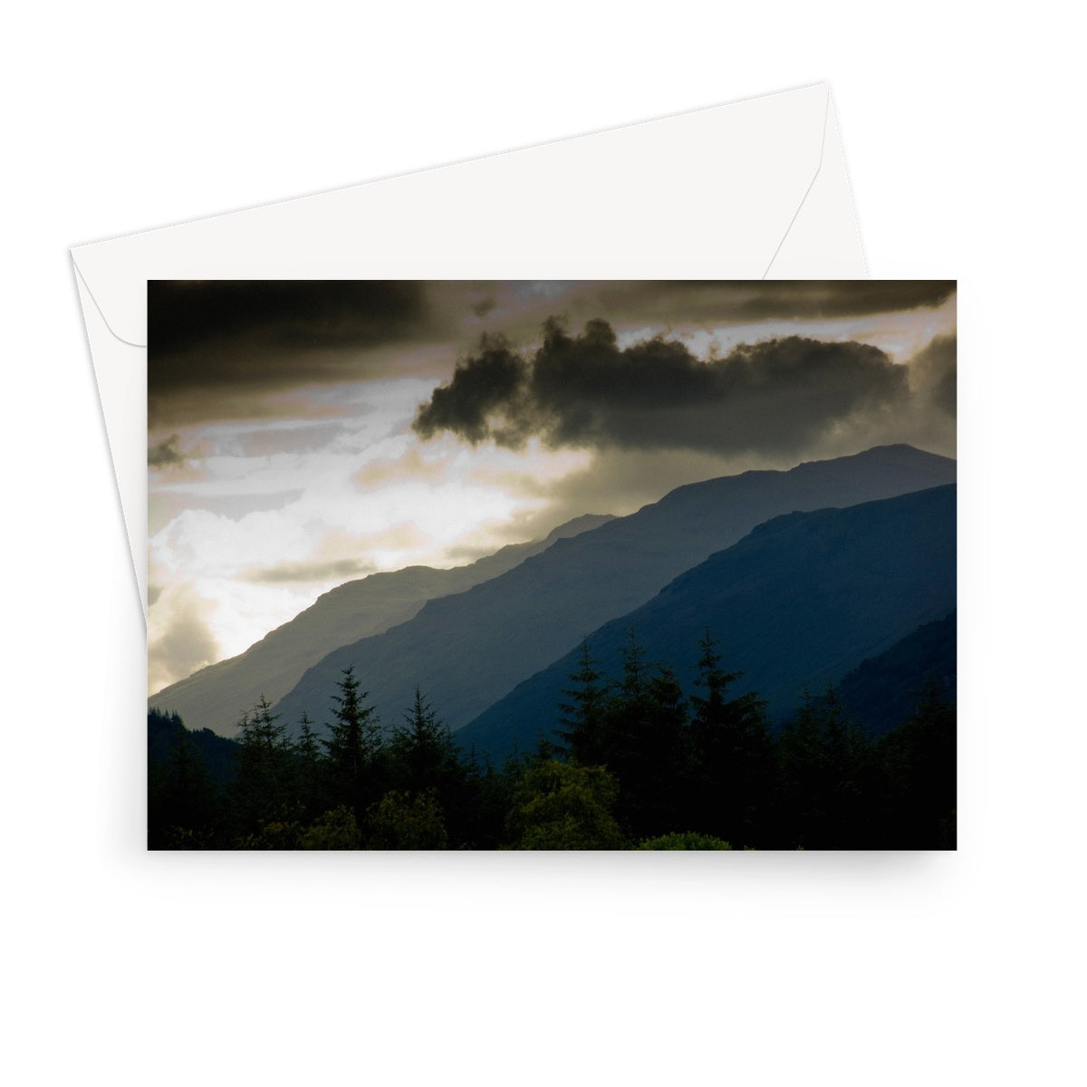 Mountain view from Balquhidder, Perthshire, Scotland Greeting Card
