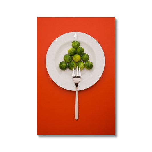 Sprouts in the shape of a Christmas tree Canvas