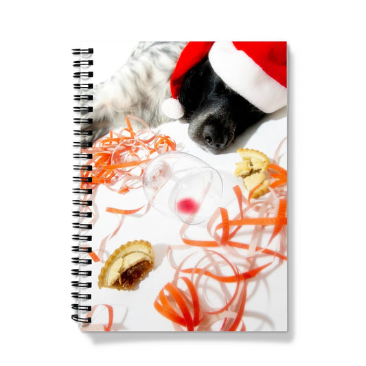 Sleeping dog after Christmas party Notebook