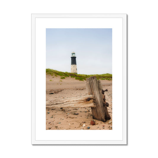 Lighthouse at Spurn Point, Humberside. UK. Framed & Mounted Print