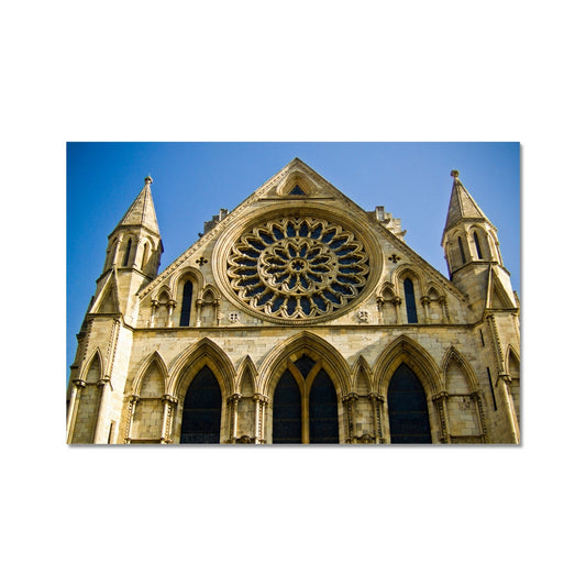 Rose window and South façade of York Minster, North Yorkshire, UK Fine Art Print