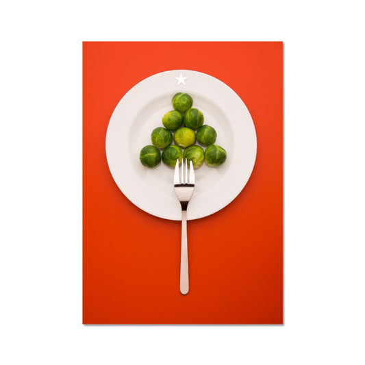 Sprouts in the shape of a Christmas tree Fine Art Print
