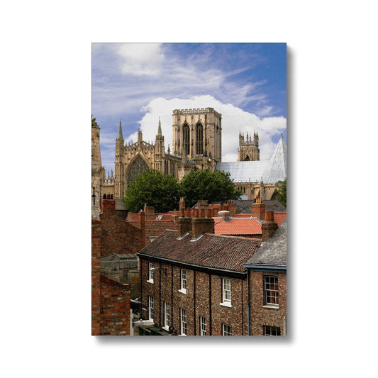 York Minster towering over York's historic rooftops. York. North Yorkshire. UK Canvas