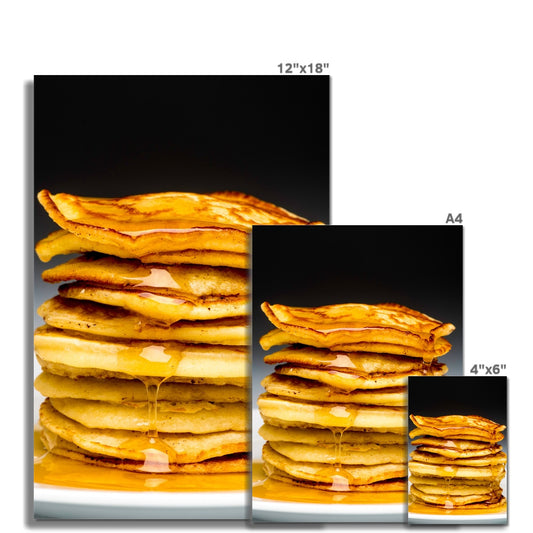 Pancake stack with syrup Fine Art Print