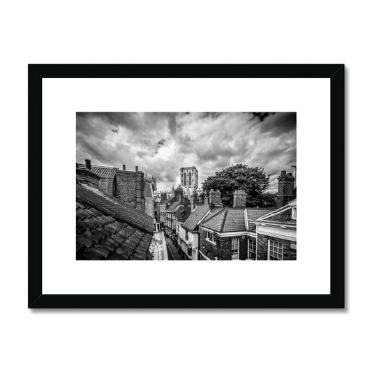 York Minster and rooftops Framed & Mounted Print