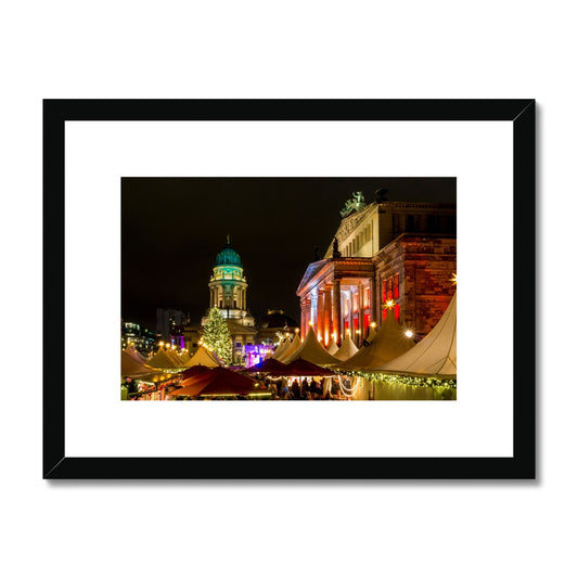 Weihnachtszauber Christmas  Market at the Gendarmenmarkt at night, Berlin, Germany Framed & Mounted Print