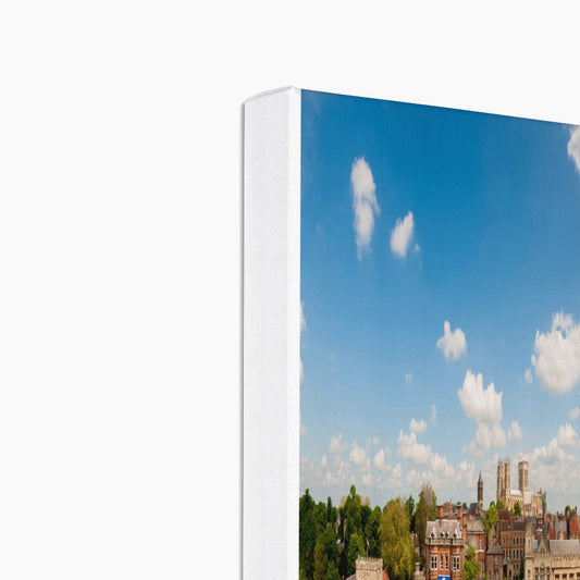 River Ouse in York with Lendal Tower, Lendal Bridge, The Guildhall and York Minster. Canvas