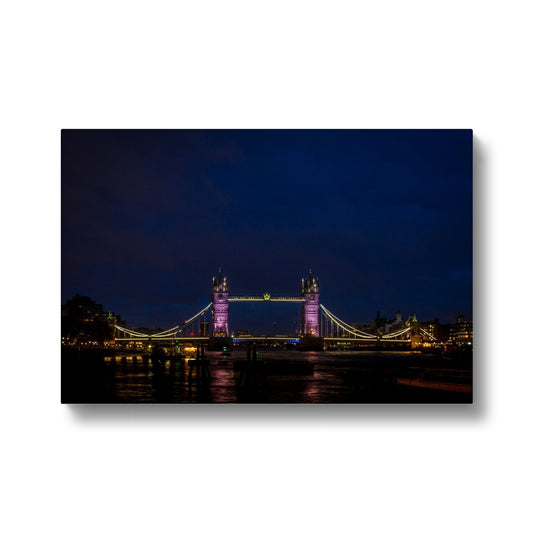 Tower Bridge over the river Thames at dusk, London. Canvas