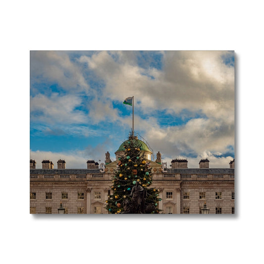 Christmas tree outside Somerset House, London. UK. Canvas
