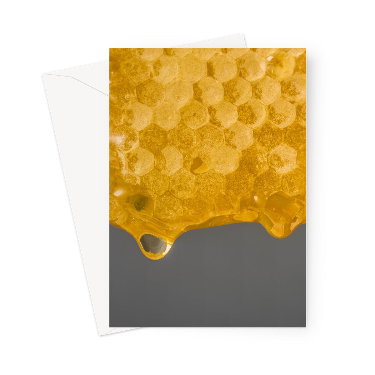 Natural honeycomb full of honey Greeting Card