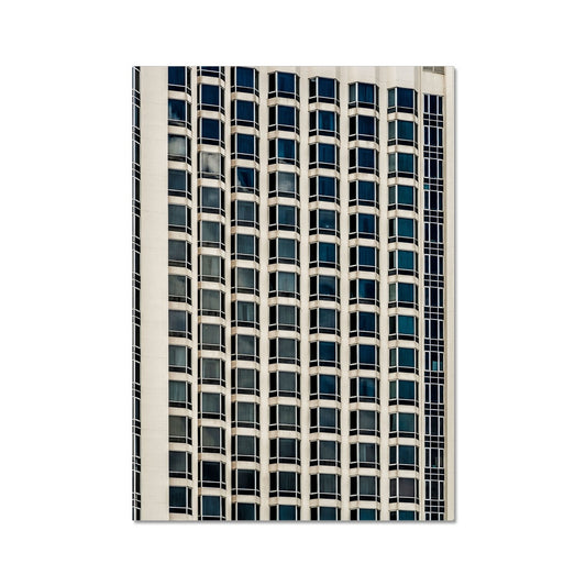 Symmetrical pattern of windows on contemporary skyscraper Fine Art Print