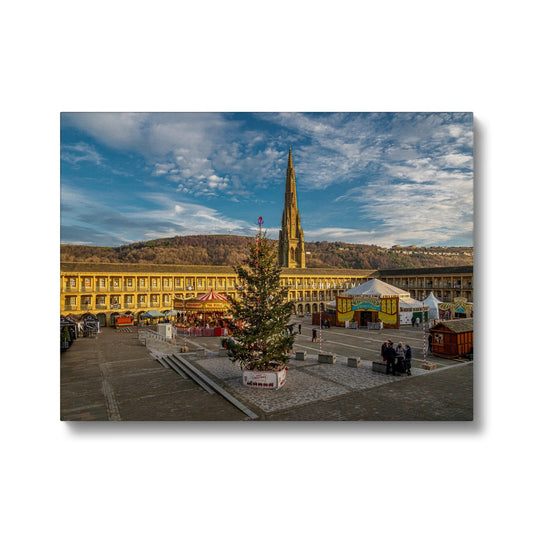 The Piece Hall - at Christmas. Halifax, UK Canvas