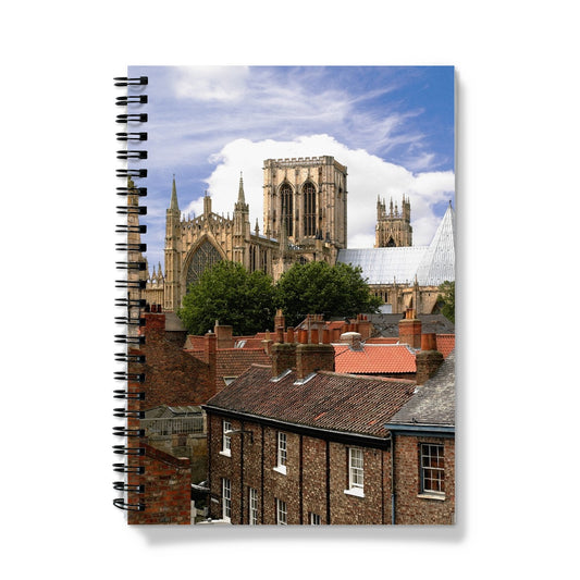 York Minster towering over York's historic rooftops. York. North Yorkshire. UK Notebook