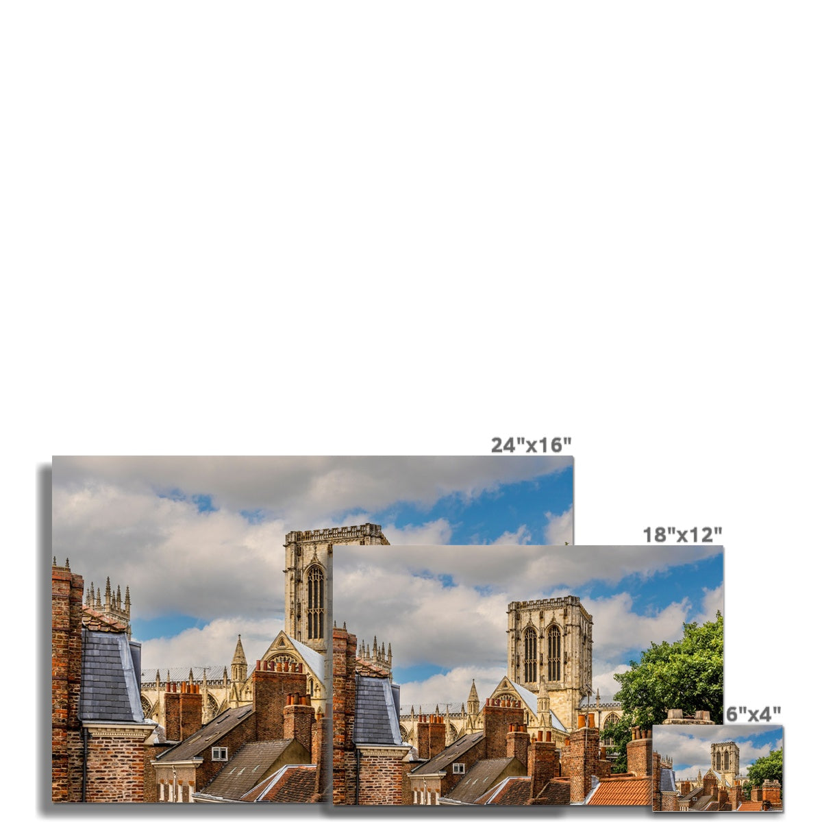 York Minster stands timeless amidst the city's rooftops. York. UK Fine Art Print