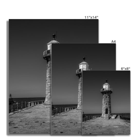 East Lighthouse on East Pier,  Whitby, UK. Fine Art Print