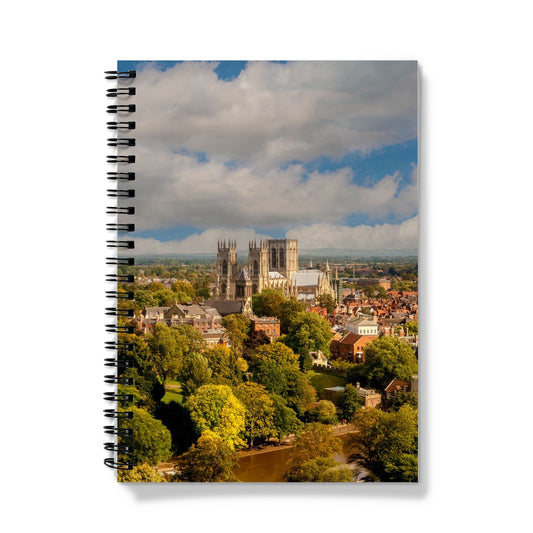 Aerial view of York Minster, North Yorkshire, UK Notebook