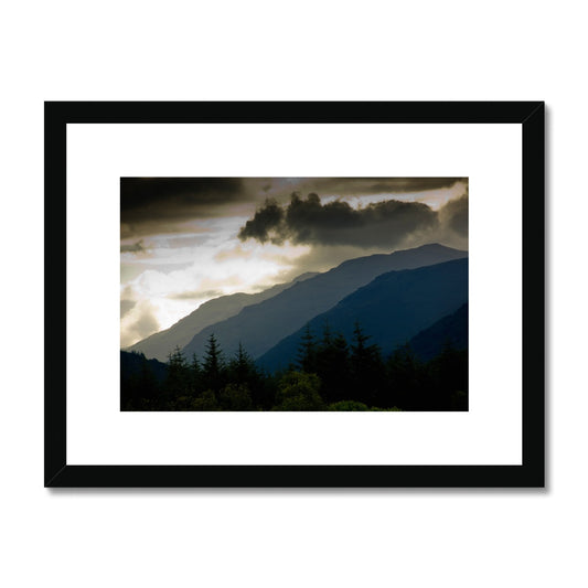 Mountain view from Balquhidder, Perthshire, Scotland Framed & Mounted Print