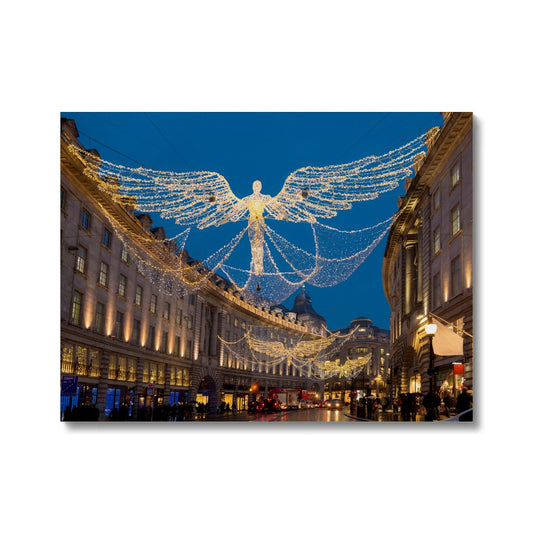 Christmas Angel illuminations in Regent Street, London, UK. Canvas