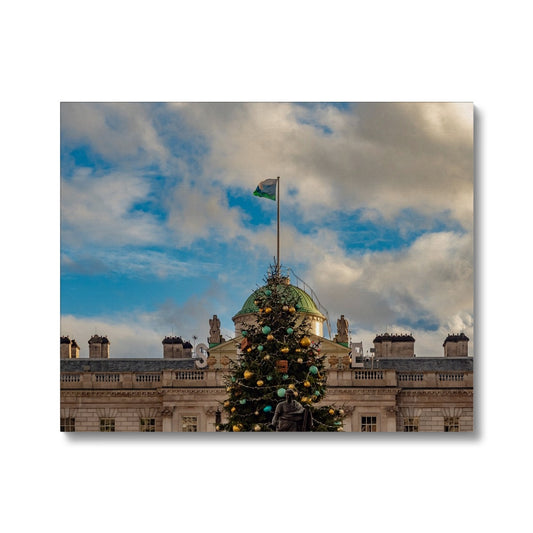 Christmas tree outside Somerset House, London. UK. Canvas