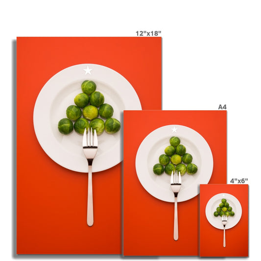 Sprouts in the shape of a Christmas tree Fine Art Print