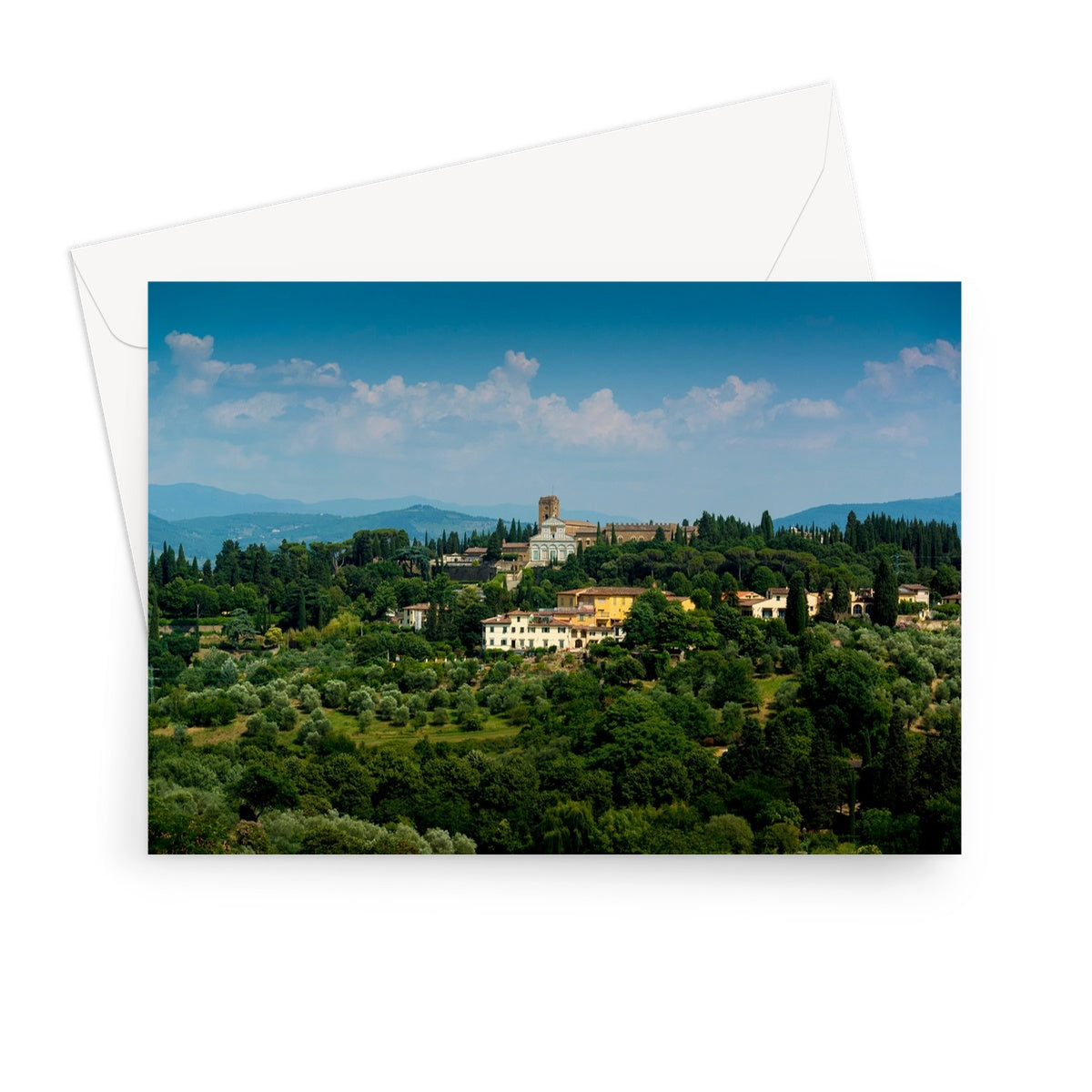 Church of  San Miniato al Monte. Florence, Italy. Greeting Card