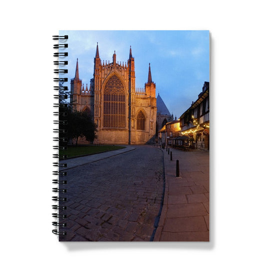 York Minster and St Williams College at dusk. York UK Notebook