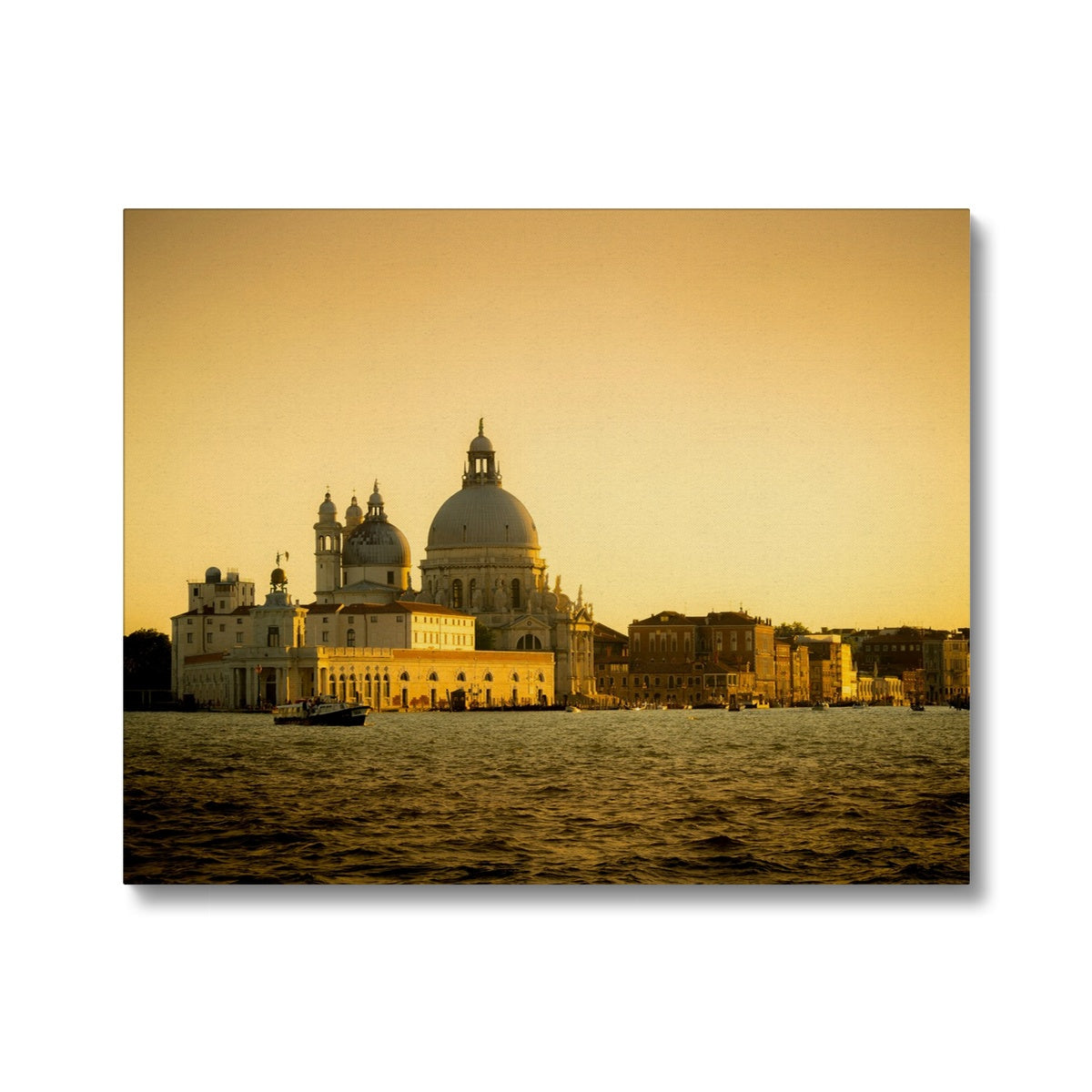 Venice sunset. Punta della Dogana and the Church of Santa Maria della Salute. . Canvas