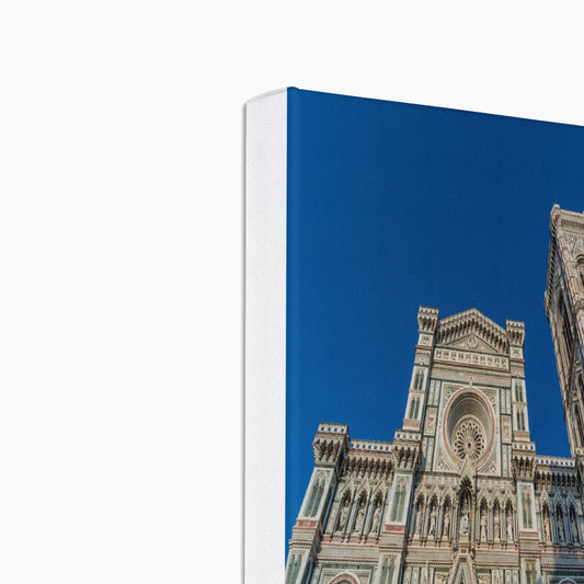 West façade of Florence Cathedral bell tower. Florence, Italy. Canvas