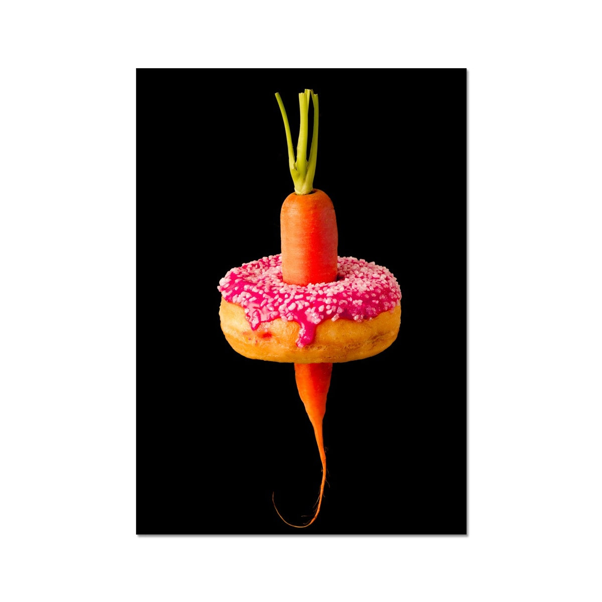 Carrot and Doughnut dilemma!  Fine Art Print