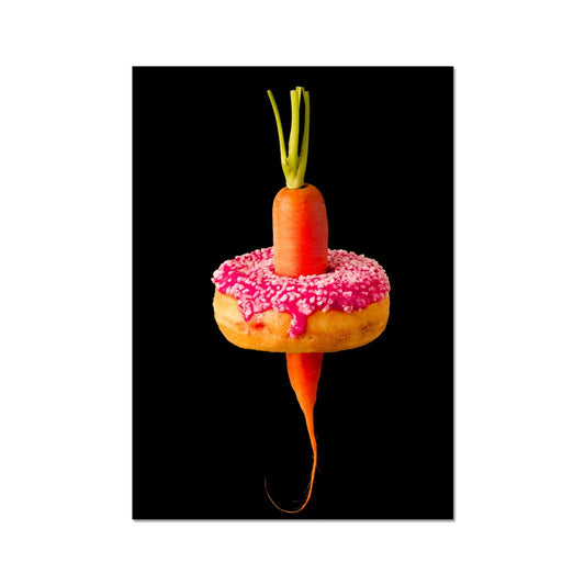 Carrot and Doughnut dilemma!  Fine Art Print