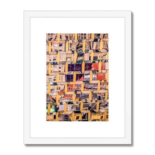 Abstract building reflections Framed & Mounted Print