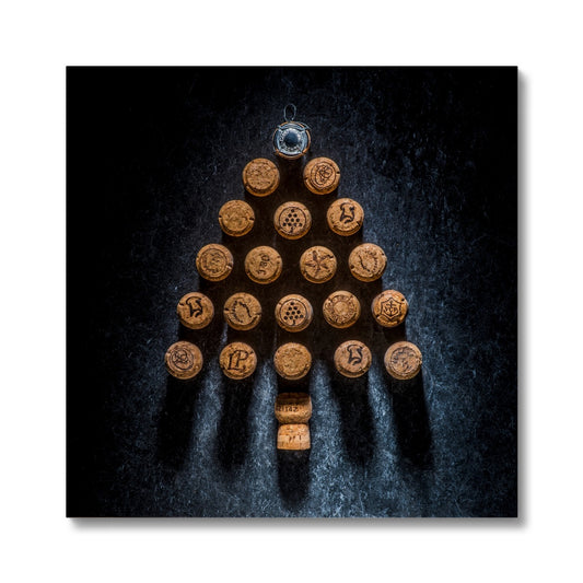 Champagne Corks Christmas Tree Canvas