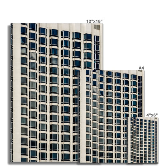 Symmetrical pattern of windows on contemporary skyscraper Fine Art Print
